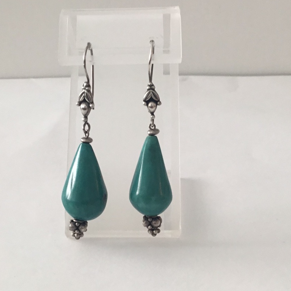 Sterling Silver Natural Turquoise Earrings